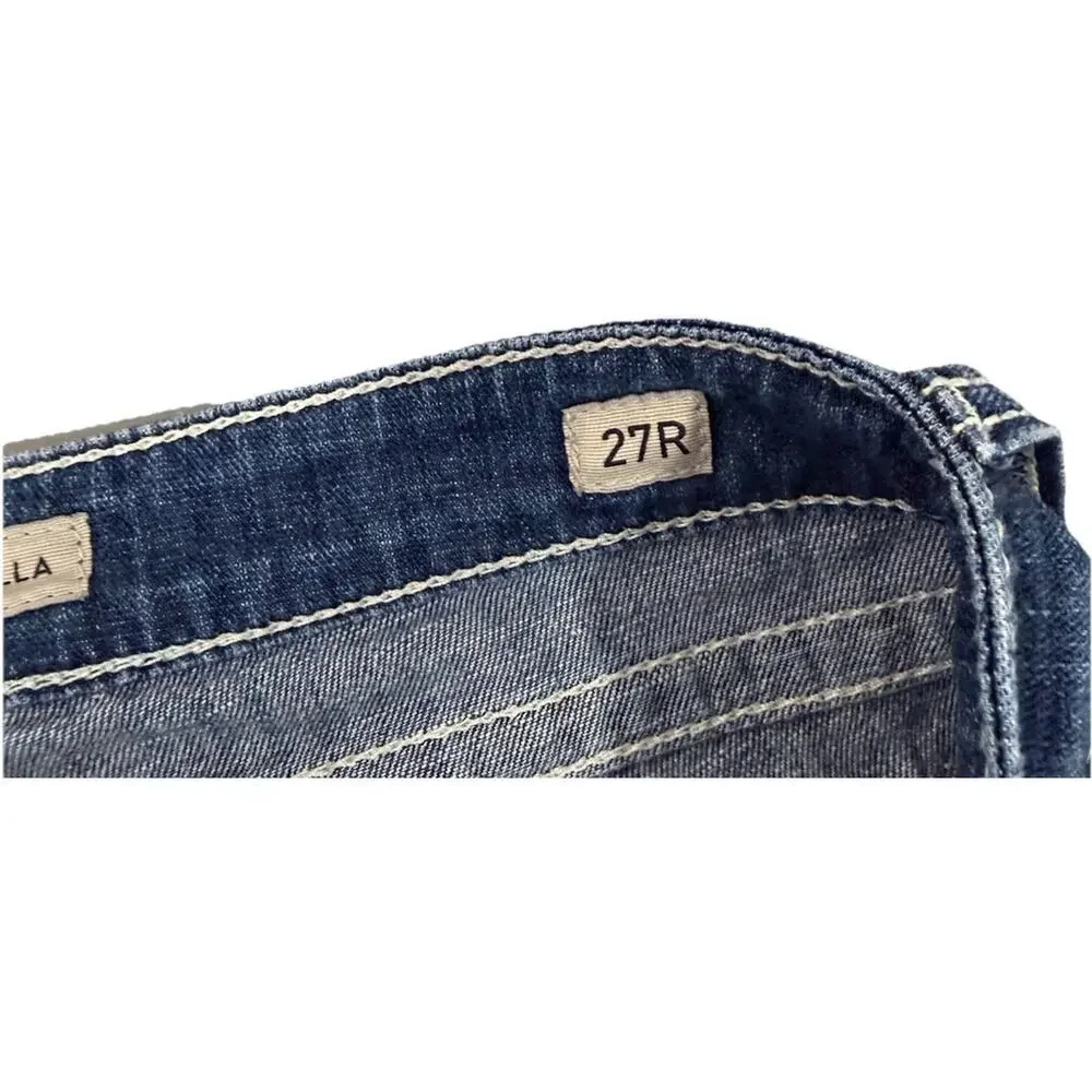 BKE Stella Straight Leg Jeans‎ Thick Stitch Dark Wash Buckle Jeans Women’s 27X34